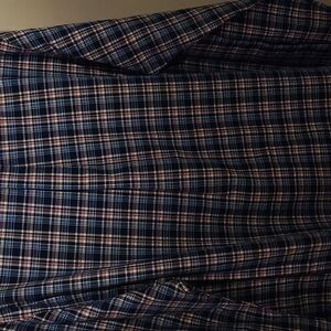 Plaid Patterned Fabric in Blue and Pink